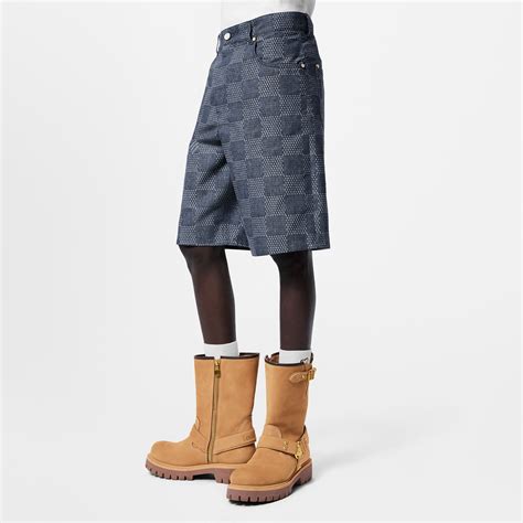 Damier Denim Chambray Shorts 